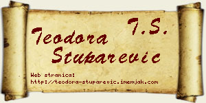 Teodora Stuparević vizit kartica